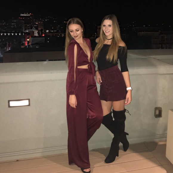 2 piece set - silk pants and crop top - Picture 2 of 3